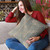 Plutus Blue Diamond Jacquard Luxury Throw Pillow