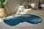 7' X 9' Blue and Gray Abstract Non Skid Area Rug