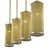 Homeroots Lighting Basetti 4-Light Pendant, Gold Finish
