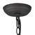 Homeroots Lighting Faza 1-Light Pendant, Matte Black Finish