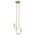 Homeroots Lighting Perret 2-Light Pendant, Aged Brass Finish