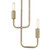 Homeroots Lighting Perret 2-Light Pendant, Aged Brass Finish