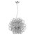 Homeroots Lighting Mingle 4-Light Polished Chrome Pendant, Faceted Chrome Aluminum Wire Shade