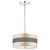 Homeroots Lighting Harmony 3-Light Metallic Silver Pendant with Crystal Studded Shade