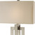 Precision 1-Light Brushed Nickel Table Lamp With Ivory Shantung Shade - 808230017580