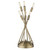 Homeroots Lighting Perret 6-Light Table Lamp, Aged Brass Finish