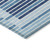 3' X 5' Sky Blue And Denim Blue Striped Washable Indoor Outdoor Area Rug