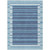 3' X 5' Sky Blue And Denim Blue Striped Washable Indoor Outdoor Area Rug