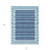 3' X 5' Sky Blue And Denim Blue Striped Washable Indoor Outdoor Area Rug
