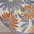 5' Beige Round Floral Indoor Outdoor Area Rug