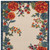6' Ivory Blue And Orange Floral Indoor Outdoor Runner Rug