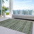 5' X 8' Olive Green Gray And Fern Green Southwestern Washable Indoor Outdoor Area Rug