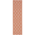 8' Coral And Ivory Geometric Indoor Outdoor Runner Rug