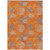 3' X 5' Orange Silver And Peach Polka Dot Washable Indoor Outdoor Area Rug