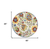 4' Green Orange Red And Blue Round Floral Indoor Outdoor Area Rug