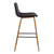 Homeroots Living Room 35" Brown Faux Leather and Iron Counter Height Bar Chair