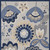 7' X 10' Blue And Gray Floral Indoor Outdoor Area Rug