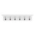 Traditional Classic White Wood Six Hook Hanging Coat Rack - 808230003170