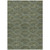 3' X 5' Olive Green Fern Green And Silver Geometric Washable Indoor Outdoor Area Rug