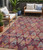 5' X 8' Rust Gold And Blush Aztec Washable Indoor Outdoor Area Rug