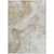 5' X 8' Ivory And Beige Abstract Washable Indoor Outdoor Area Rug