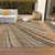 5' X 8' Taupe Beige And Brown Striped Washable Indoor Outdoor Area Rug