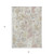 3' X 5' Ivory Beige And Linen Floral Washable Indoor Outdoor Area Rug