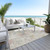 3' X 5' Ivory Beige And Linen Floral Washable Indoor Outdoor Area Rug
