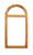 5" Brown Arch Wood Framed Accent Mirror