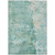 5' X 8' Emerald Abstract Washable Indoor Outdoor Area Rug