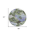 8' Olive Green And Fern Green Round Floral Washable Indoor Outdoor Area Rug