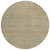 8' Beige And Taupe Round Striped Washable Indoor Outdoor Area Rug