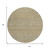 8' Beige And Taupe Round Striped Washable Indoor Outdoor Area Rug