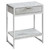Homeroots 12.75" x 19.5" x 23.75" Grey Finish and Metal Accent Table