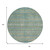 8' Teal Blue Gold And Taupe Round Southwestern Washable Indoor Outdoor Area Rug