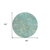 8' Teal Blue Round Abstract Washable Indoor Outdoor Area Rug
