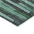 9' X 12' Sage Teal Blue And Emerald Striped Washable Indoor Outdoor Area Rug