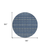 8' Navy Blue And Mint Green Round Striped Washable Indoor Outdoor Area Rug