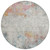 8' Teal Blue Round Abstract Washable Indoor Outdoor Area Rug