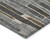 8' Pewter And Brown Round Striped Washable Indoor Outdoor Area Rug