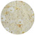8' Wheat And Ivory Round Floral Washable Indoor Outdoor Area Rug