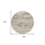 8' Ivory And Taupe Round Striped Washable Indoor Outdoor Area Rug