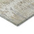 8' Ivory And Taupe Round Striped Washable Indoor Outdoor Area Rug