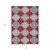 8' X 10' Red And Navy Blue Floral Washable Indoor Outdoor Area Rug