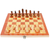 Folding Board Game Set Portable Travel Wooden Chess Set 