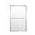 76" White Glass Sliding Closet Doors
