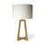 Homeroots Lighting Metallic Gold Tone Geometric Table Lamp