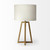 Homeroots Lighting Metallic Gold Tone Geometric Table Lamp