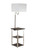 Homeroots Lighting 58" Steel Tray Table Floor Lamp, White Square Shade
