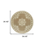 8' X 8' Tan Round Oriental Stain Resistant Indoor Outdoor Area Rug